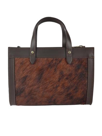 Astra – odinė rankinė su natūraliu kailiuku