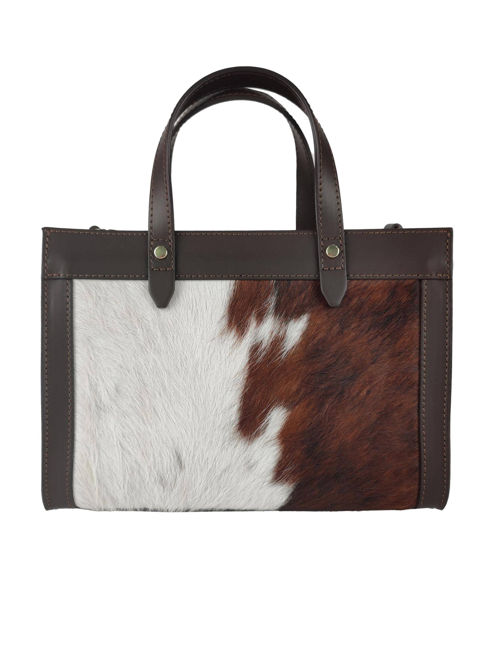 Astra – odinė rankinė su natūraliu kailiuku