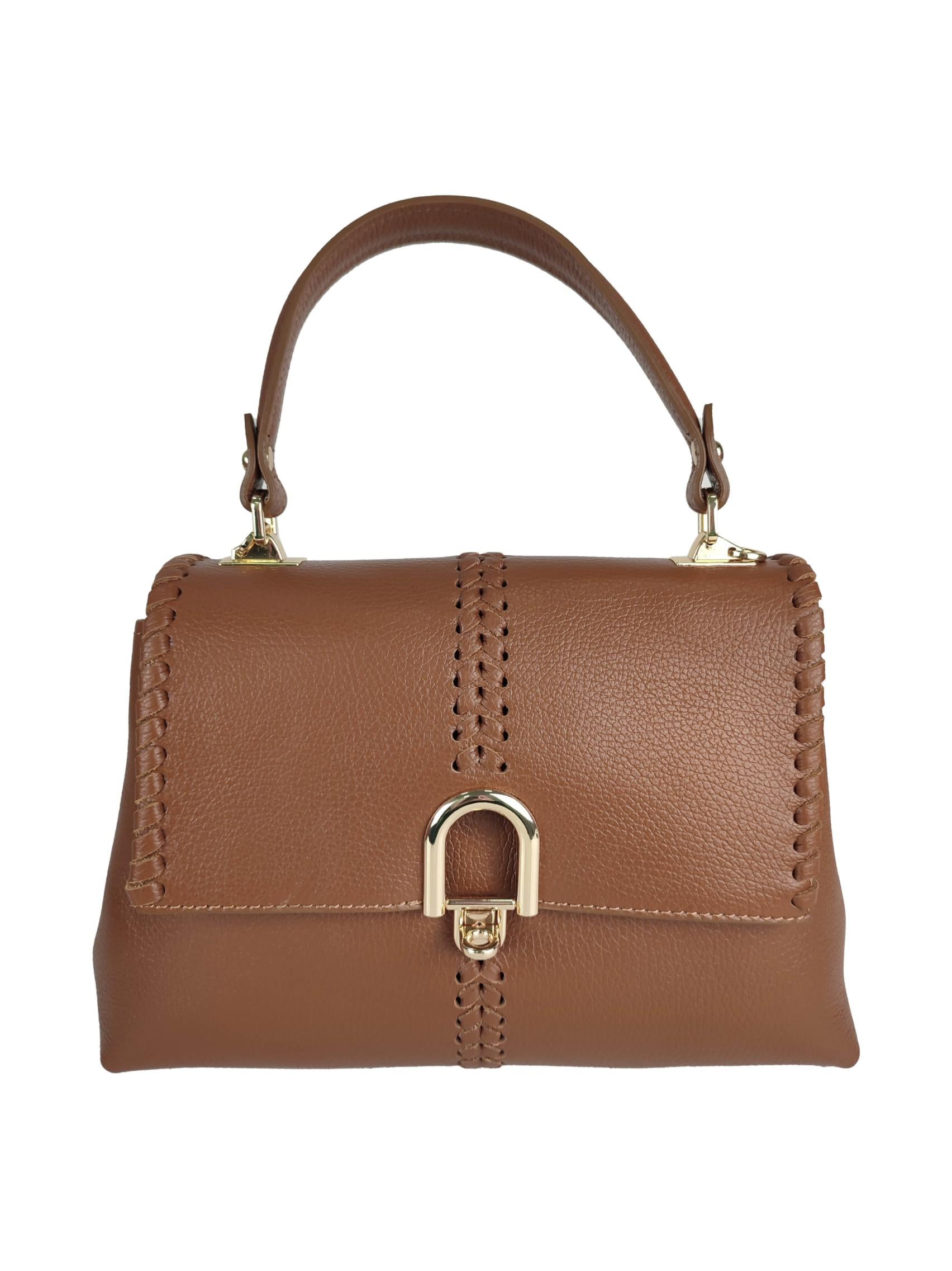 Aria – odinė rankinė su pintos odos detalėmis