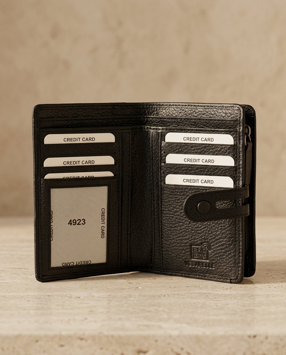 Natūralios odos piniginė „Isotta“ su RFID apsauga