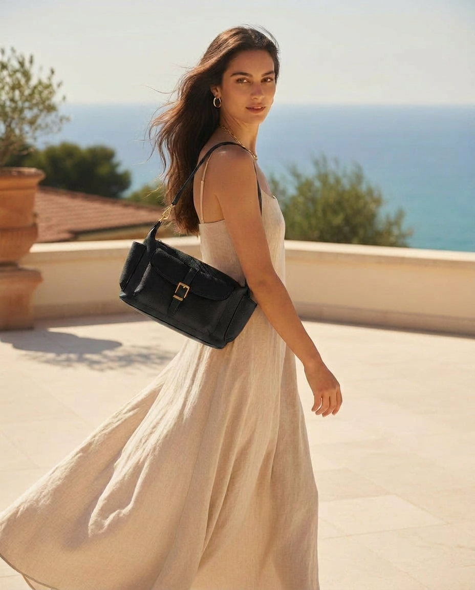 Borsa in pelle "Delvira Pocket"