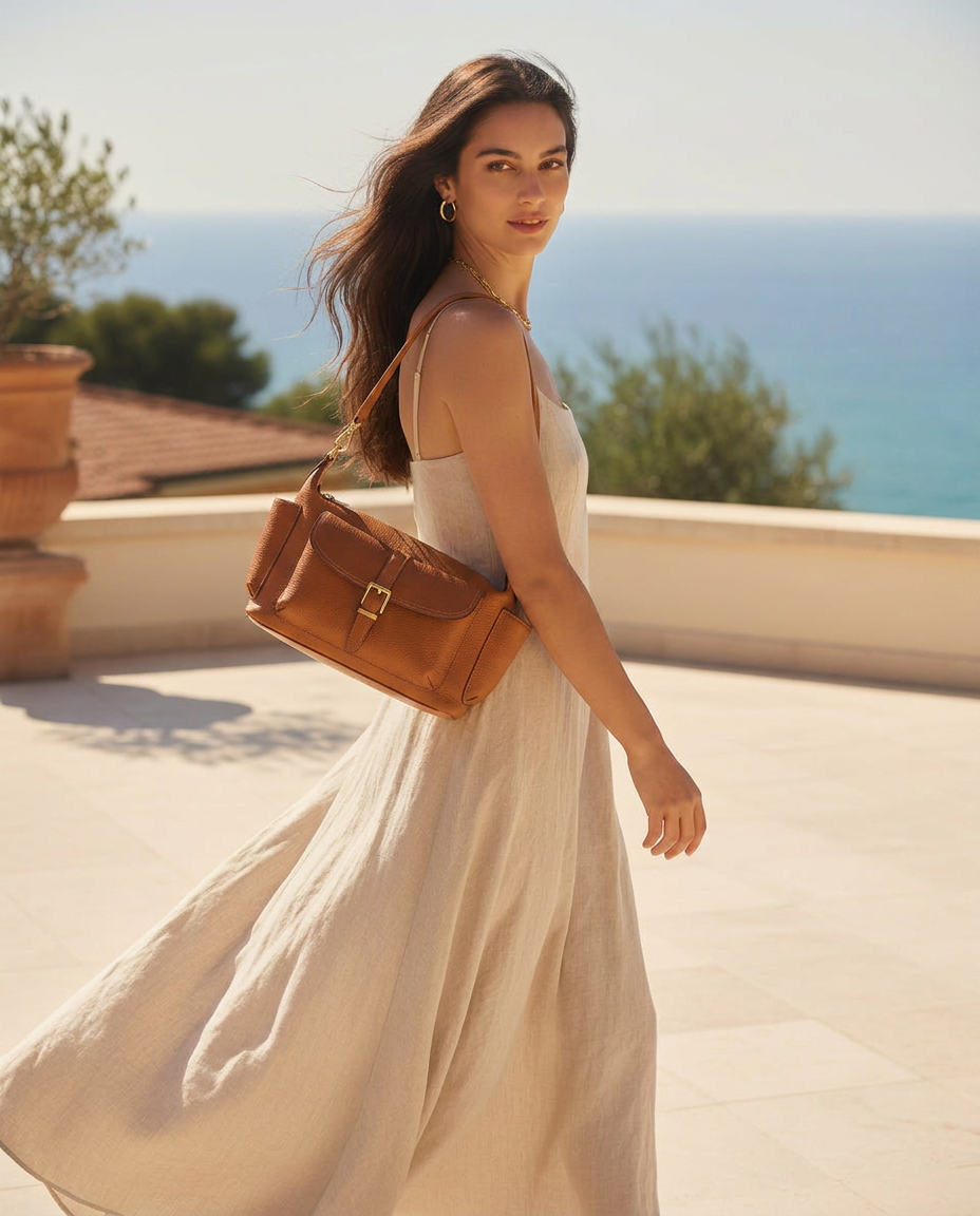 Borsa in pelle "Delvira Pocket"