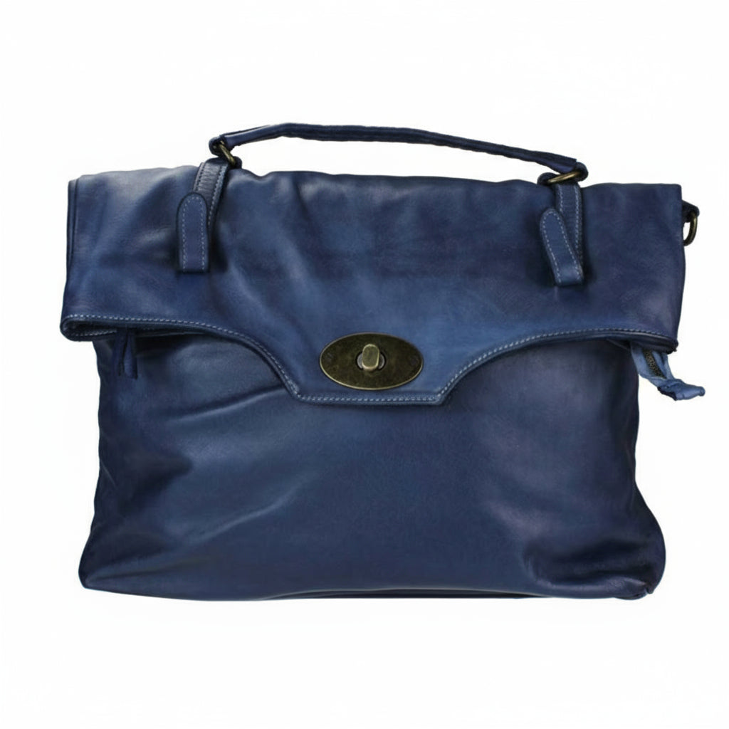 Odinė rankinė 'Cartella Vintage' – Mėlyna spalva, pagrindinis vaizdas