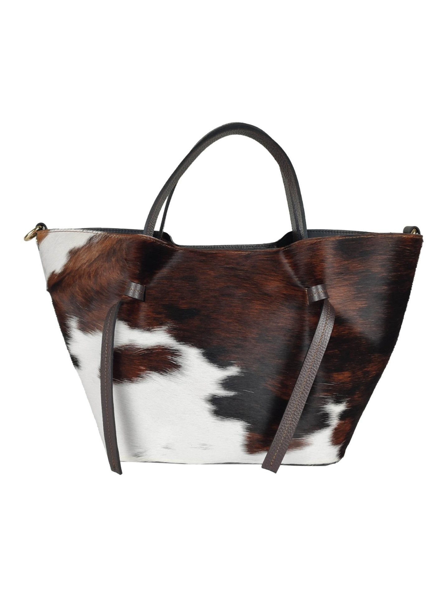 Cavallino - itališka kailiuko ir natūralios odos rankinė, priekis